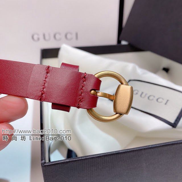 Gucci女士皮帶 古奇GG針扣簡約腰帶  jjp1306